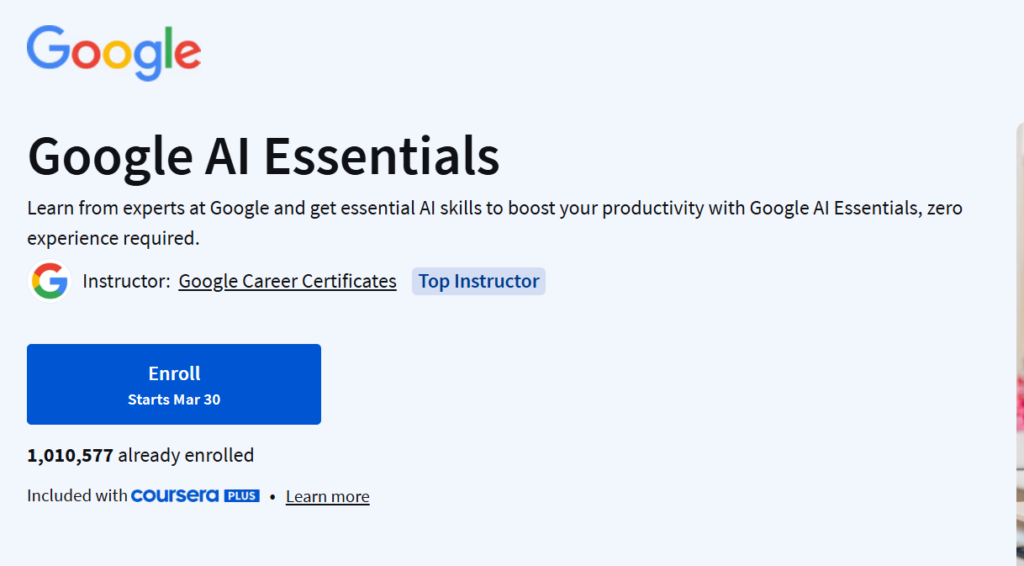 Master AI Skills for Free with Google AI Essentials!